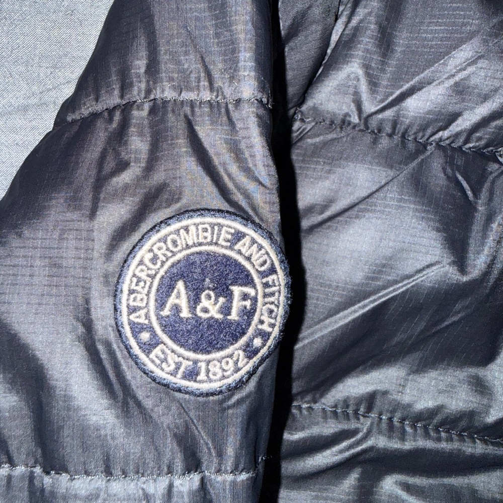 Black Abercrombie & Fitch puffer jacket xtra Large Water resistant fabric WOW - Picture 5 of 7